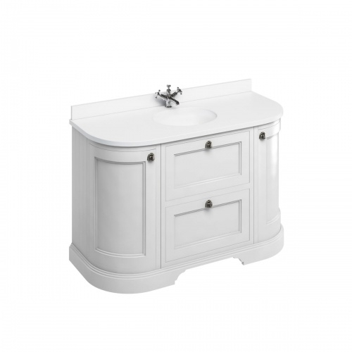 Meuble de salle de bain traditionnel simple vasque Olive FC4W_white Meuble de salle de bain traditionnel simple vasque Olive FC4W_white