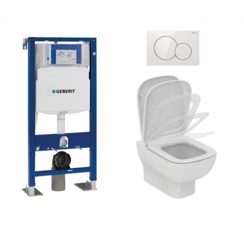 Pack WC GEBERIT UP320 + Cuvette KHEOPS Aquablade + Plaque Blanche**