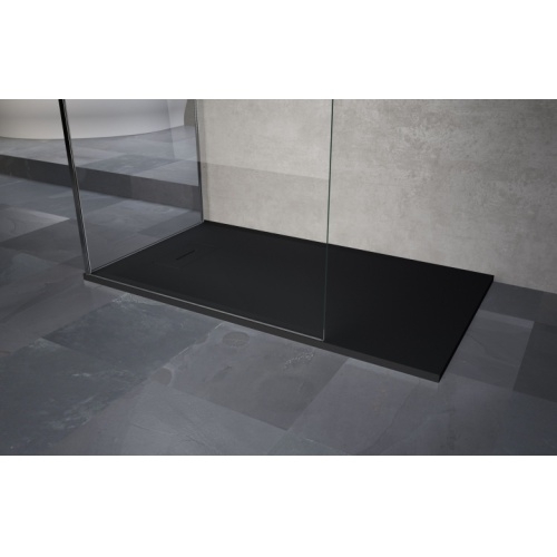 Receveur Extraplat NOVOSOLID Noir Mat 160x70 cm