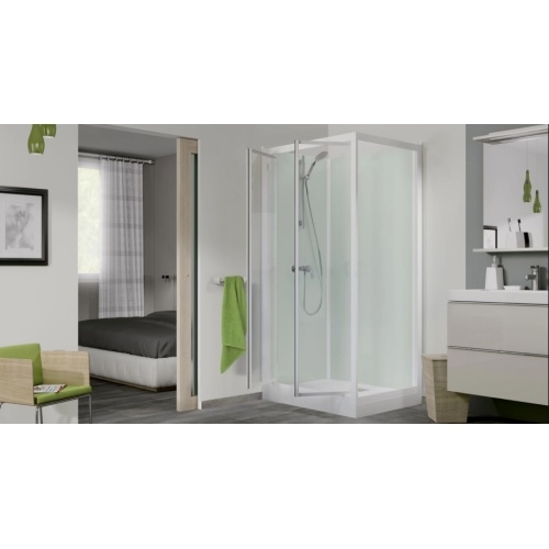 Cabine de douche Kineprime Glass faible hauteur - 2 Portes Pivotantes - 100x80 cm - Mécanique 2 Portes - Mécanique KINEPRIME GLASS Ambiance Cabine de douche Kineprime Glass faible hauteur - 2 Portes Pivotantes - 100x80 cm - Mécanique 2 Portes - Mécanique KINEPRIME GLASS Ambiance