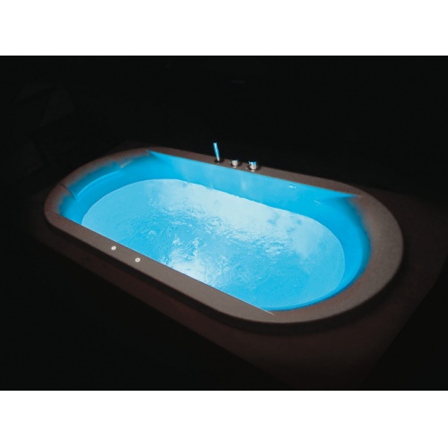 Baignoire Balnéo Ovale à encastrer 180x85 Plénitude - Tête à Droite Chromotherapie - Plenitude Ovale