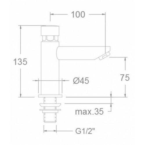 Robinet lave-mains temporisé SOLESTOP 7451 SOLESTOP 7451 Schéma Robinet lave-mains temporisé SOLESTOP 7451 SOLESTOP 7451 Schéma