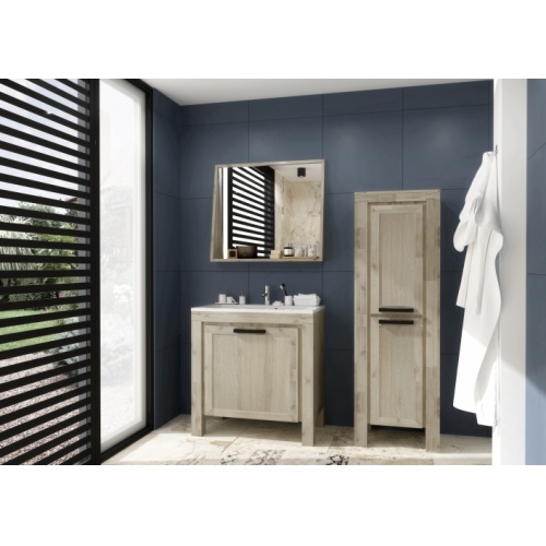 Meuble simple vasque WINDSOR Acacia Massif