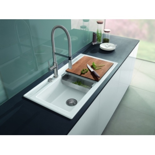 Évier en céramique SUBWAY PURE 60 XL Blanc - 1 cuve - Egouttoir à droite CF005435_2_KONTER_RET_0518 Évier en céramique SUBWAY PURE 60 XL Blanc - 1 cuve - Egouttoir à droite CF005435_2_KONTER_RET_0518