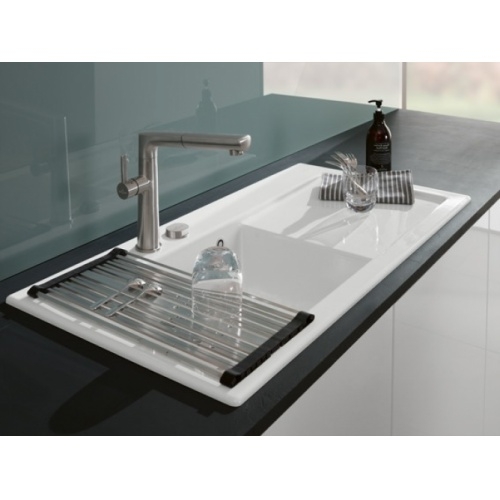 Évier en céramique SUBWAY PURE 60 XL Blanc - 1 cuve - Egouttoir à droite CF005451_EXCENTER_NEU_1117 - Copie Évier en céramique SUBWAY PURE 60 XL Blanc - 1 cuve - Egouttoir à droite CF005451_EXCENTER_NEU_1117 - Copie