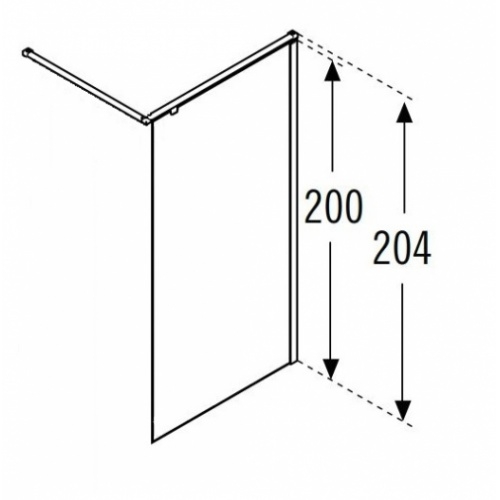 Paroi d'Angle KUADRA H Stripes - Fixe de 80 + Retour de 80 cm Kuadra H + Barre Evo Paroi d'Angle KUADRA H Stripes - Fixe de 80 + Retour de 80 cm Kuadra H + Barre Evo