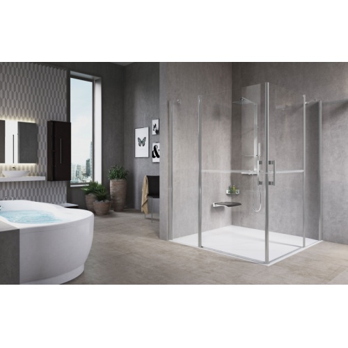 Paroi FREE 1A avec ouverture en 2 parties - Angle 155x155cm FREE 1A Amb Paroi FREE 1A avec ouverture en 2 parties - Angle 155x155cm FREE 1A Amb