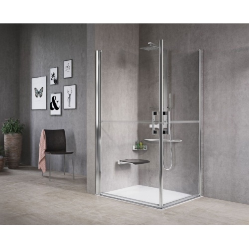 Paroi FREE 1 2G avec ouverture en 2 parties - Angle 90x90cm FREE 1 2G Amb Paroi FREE 1 2G avec ouverture en 2 parties - Angle 90x90cm FREE 1 2G Amb