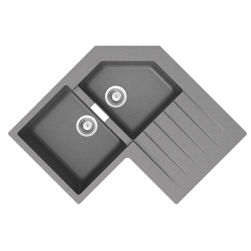 Evier de cuisine d'angle PRIMUS 2 Cuves Croma - EV22431PC Evier de cuisine d'angle PRIMUS 2 Cuves Croma - EV22431PC