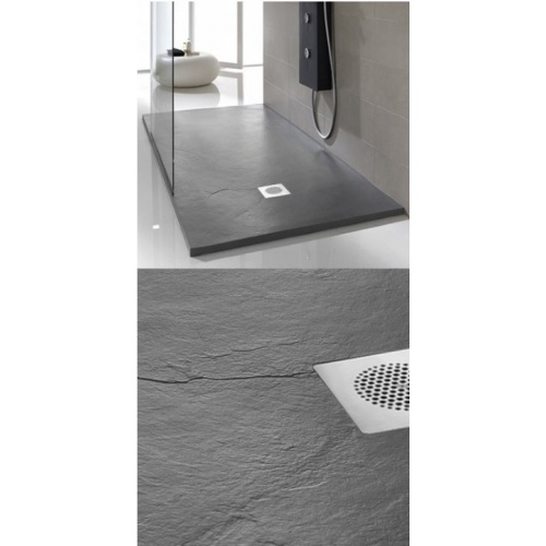 Receveur de douche souple SQUARE DRAIN Anthracite 80x140 cm SolidSoft Graphite Zoom Receveur de douche souple SQUARE DRAIN Anthracite 80x140 cm SolidSoft Graphite Zoom
