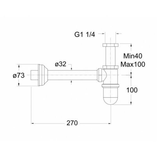Siphon de lavabo rétro bouteille chromé Siphon rétro Schéma Siphon de lavabo rétro bouteille chromé Siphon rétro Schéma