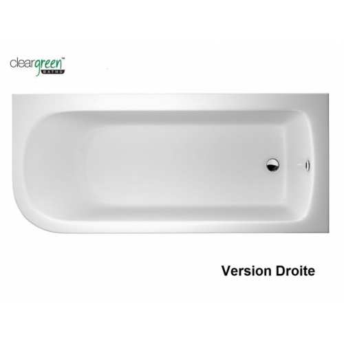 Baignoire d'angle VIRIDE Cleargreen 170 cm - Version Droite + Tablier Baignoire d'angle Cleargreen Viride-Droite Baignoire d'angle VIRIDE Cleargreen 170 cm - Version Droite + Tablier Baignoire d'angle Cleargreen Viride-Droite