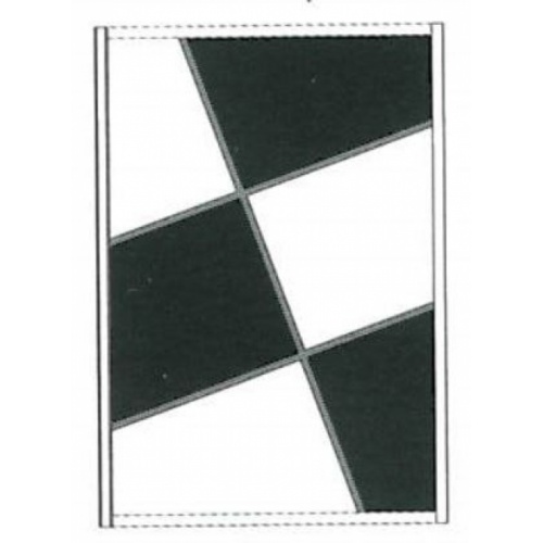 Paroi de douche sérigraphiée MOSAIC B Noir mat 100 cm MOSAIC B Schéma
