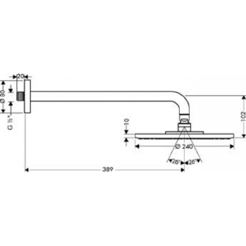 Douche de tête Raindance Air 240mm 27474 cote 27474