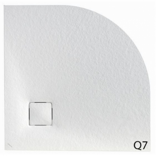Receveur 1/4 de rond MALENKE Cover Extra-plat - Blanc - 90x90cm