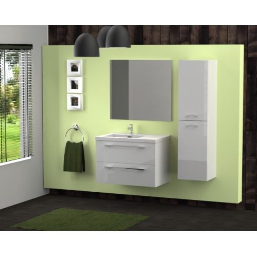 Meuble simple vasque 77 Saturn 2.0 Blanc Brillant SANS miroir** Meuble simple vasque 77 Saturn 2.0 Blanc Brillant SANS miroir**