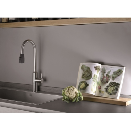 Mitigeur pour évier de cuisine ALTO 100% Inox avec douchette - KX53028 KX53028_AMB (2) Mitigeur pour évier de cuisine ALTO 100% Inox avec douchette - KX53028 KX53028_AMB (2)