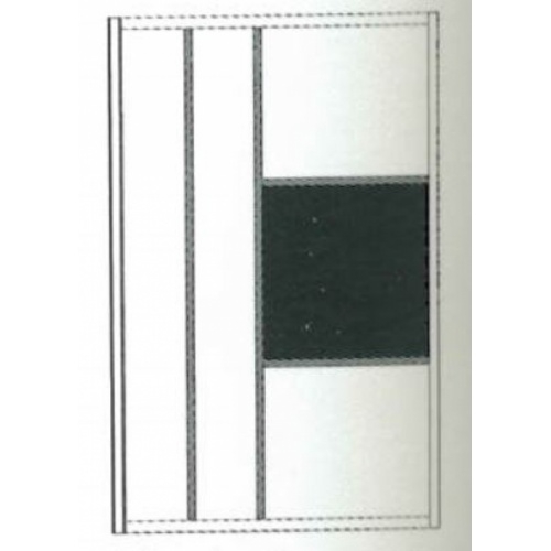 Paroi de douche sérigraphiée MOSAIC C Noir mat 100 cm MOSAIC C Schéma Paroi de douche sérigraphiée MOSAIC C Noir mat 100 cm MOSAIC C Schéma