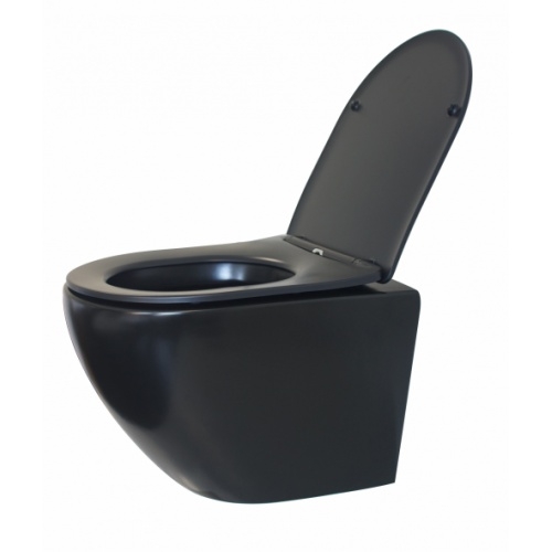 Pack WC Grohe Rapid SL + Cuvette sans bride KELOS Flush Noir Mat + Plaque Skate Air Chromé WCNM-gauche-ouvert Pack WC Grohe Rapid SL + Cuvette sans bride KELOS Flush Noir Mat + Plaque Skate Air Chromé WCNM-gauche-ouvert