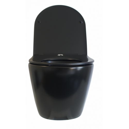 Pack WC Grohe Rapid SL + Cuvette sans bride KELOS Flush Noir Mat + Plaque Skate Air Chromé WCNM-face-ouvert Pack WC Grohe Rapid SL + Cuvette sans bride KELOS Flush Noir Mat + Plaque Skate Air Chromé WCNM-face-ouvert