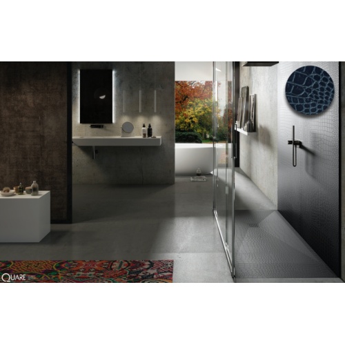 Receveur de douche STYLE texture Peau de Crocodile Graphite 70x70 cm Receveur de douche STYLE texture Peau de Crocodile Graphite 70x70 cm