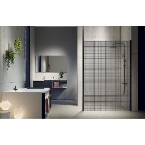 Paroi de douche Fixe KUADRA H Sérigraphié PLAID 60 cm KUADRA H Plaid Paroi de douche Fixe KUADRA H Sérigraphié PLAID 60 cm KUADRA H Plaid