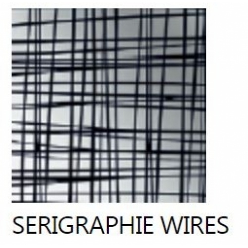 Paroi de douche Fixe KUADRA H Sérigraphié WIRES 100 cm Sérigraphie WIRES Paroi de douche Fixe KUADRA H Sérigraphié WIRES 100 cm Sérigraphie WIRES