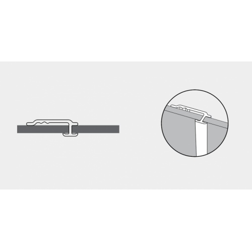 Profilé de liaison pour panneau mural DECOFAST - Brossé Mat - H2000mm Profilé de liaison pour panneau mural DECOFAST - Brossé Mat - H2000mm