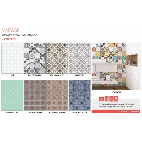 Habillage baignoire DECOFAST Polygon Bleu - Retour 900x600 mm DECOFAST Collection Vintage Habillage baignoire DECOFAST Polygon Bleu - Retour 900x600 mm DECOFAST Collection Vintage