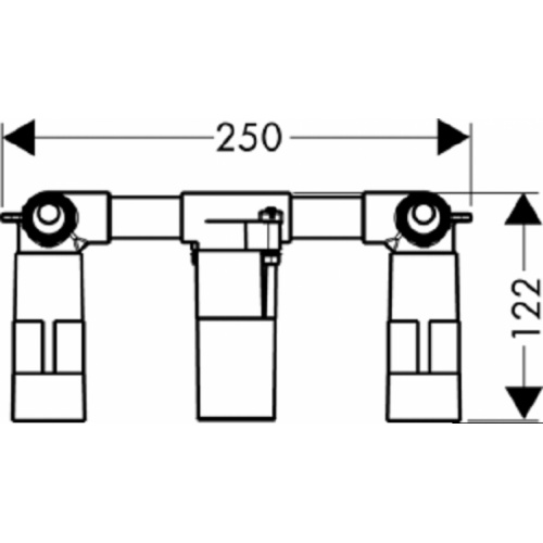 Mélangeur lavabo 3 trous mural bec long Axor Massaud - 18115000 plan 18113180 Mélangeur lavabo 3 trous mural bec long Axor Massaud - 18115000 plan 18113180