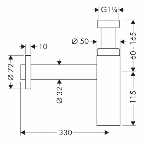 Siphon Flowstar S 52105 Hansgrohe** 52105000 Schéma Siphon Flowstar S 52105 Hansgrohe** 52105000 Schéma