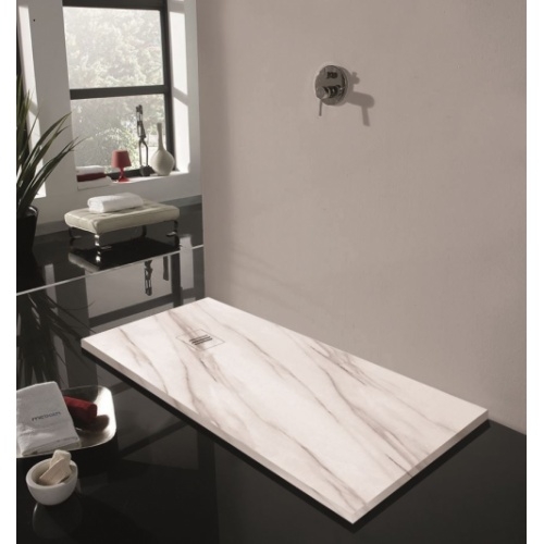 Receveur de douche MIRAGE Marbre Blanc - 100x100 cm Mirage Marbre Blanc Amb  Receveur de douche MIRAGE Marbre Blanc - 100x100 cm Mirage Marbre Blanc Amb