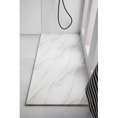 Receveur de douche MIRAGE Marbre Blanc - 100x100 cm Mirage Marbre Blanc Amb2  Receveur de douche MIRAGE Marbre Blanc - 100x100 cm Mirage Marbre Blanc Amb2
