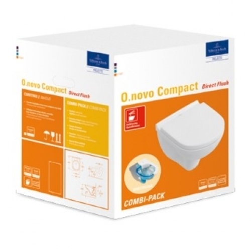 Cuvette Compacte sans bride O.NOVO avec Abattant** O'Novo Compact Combipack Cuvette Compacte sans bride O.NOVO avec Abattant** O'Novo Compact Combipack
