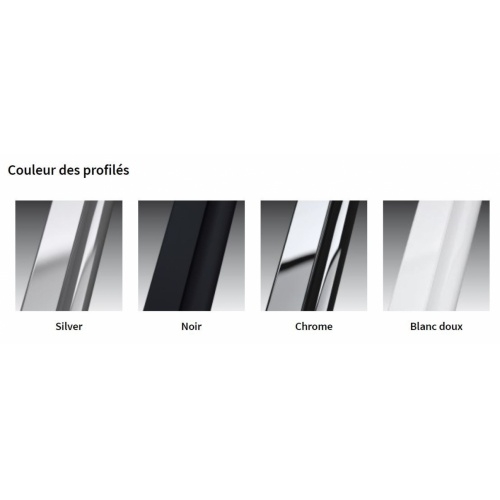 Paroi 1 porte coulissante KUADRA 2.0 2PH - Noir - Verre Transparent - Gauche - 100cm Couleur profilé KUADRA Paroi 1 porte coulissante KUADRA 2.0 2PH - Noir - Verre Transparent - Gauche - 100cm Couleur profilé KUADRA