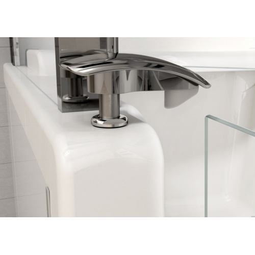 Combiné Bain/Douche DUO adapté PMR et Séniors, 170x75 cm - Tête à Gauche Poignee ouverture Combiné Bain/Douche DUO adapté PMR et Séniors, 170x75 cm - Tête à Gauche Poignee ouverture