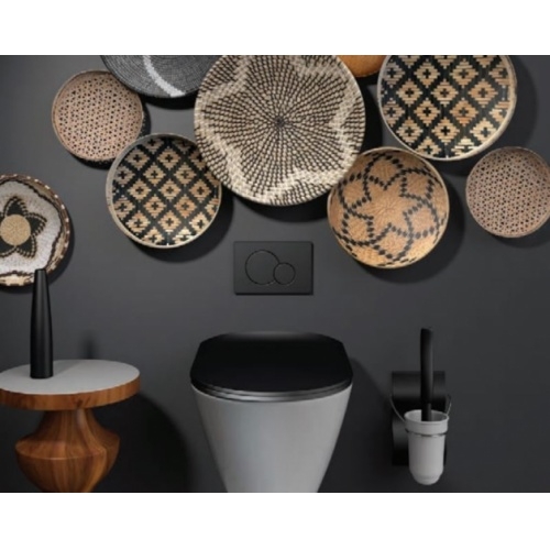 Abattant WOOD Slim Noir Mat - Descente assistée WOOD Slim Soft Black Ambiance Abattant WOOD Slim Noir Mat - Descente assistée WOOD Slim Soft Black Ambiance