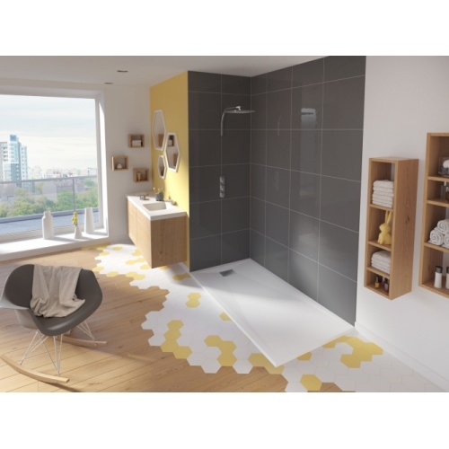 Receveur KINESURF Extra-plat Blanc - 70x120 cm Kinesurf 4 cm 170x90 - Bonde largeur Receveur KINESURF Extra-plat Blanc - 70x120 cm Kinesurf 4 cm 170x90 - Bonde largeur