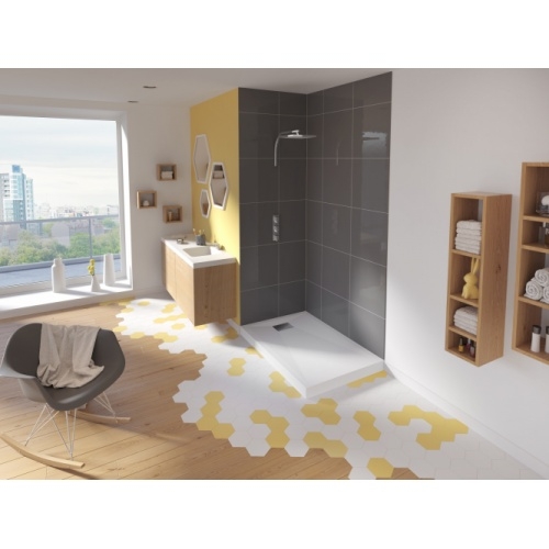 Receveur rectangle 70x120 en Biocryl Kinesurf Blanc LA Kinesurf 10,5 cm 120x80 - Bonde largeur Receveur rectangle 70x120 en Biocryl Kinesurf Blanc LA Kinesurf 10,5 cm 120x80 - Bonde largeur