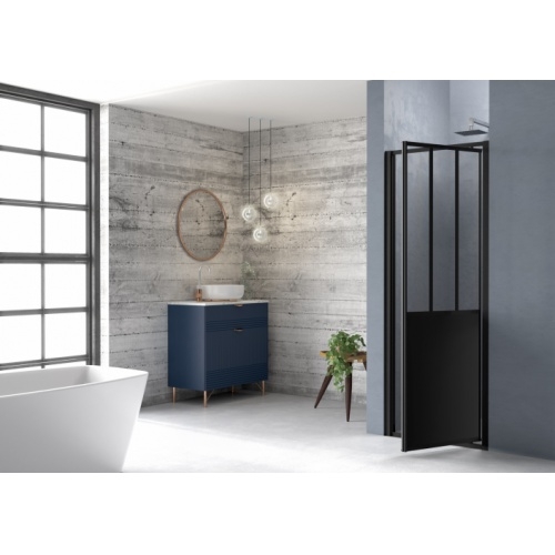 Porte de douche pivotante LOFT Steel 80 cm - Version Droite LOFT Steel porte pivotant niche Droite Porte de douche pivotante LOFT Steel 80 cm - Version Droite LOFT Steel porte pivotant niche Droite