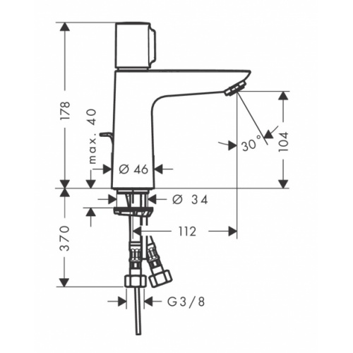 Mitigeur de lavabo TALIS Select E110 - 71750000** 71750000 Schéma Mitigeur de lavabo TALIS Select E110 - 71750000** 71750000 Schéma