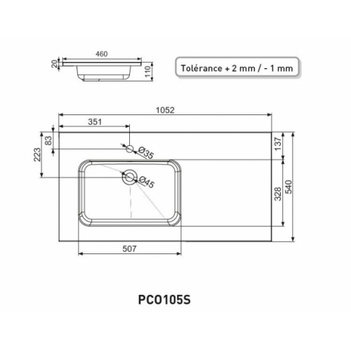 Meuble simple vasque INTEGRALE 105 cm Cristal Blanc Plan SAVANE 105 Meuble simple vasque INTEGRALE 105 cm Cristal Blanc Plan SAVANE 105