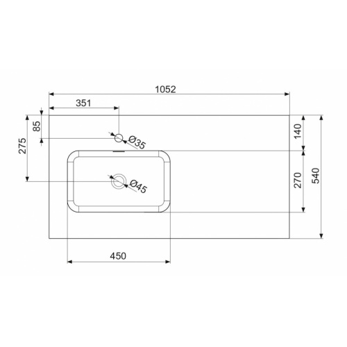 Meuble simple vasque MYTHIC 105 cm Cottage Noyer Schéma Plan 105 cm Pierre Compacte Noir Meuble simple vasque MYTHIC 105 cm Cottage Noyer Schéma Plan 105 cm Pierre Compacte Noir