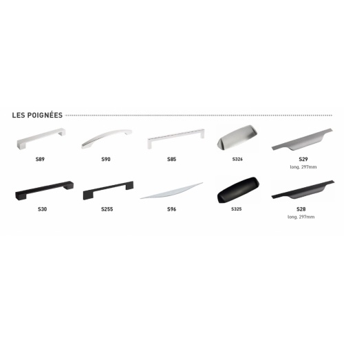 Meuble simple vasque TRENDY 70 cm Cristal Argile Discac les poignées