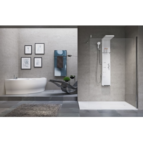 Colonne de douche hydromassante DRESS S Thermostatique - Blanc Brillant DRESS S Blanc Amb Colonne de douche hydromassante DRESS S Thermostatique - Blanc Brillant DRESS S Blanc Amb