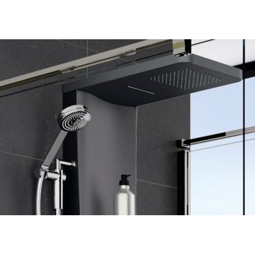 Colonne de douche hydromassante DRESS S Thermostatique - Noir Dress + douche noir Colonne de douche hydromassante DRESS S Thermostatique - Noir Dress + douche noir