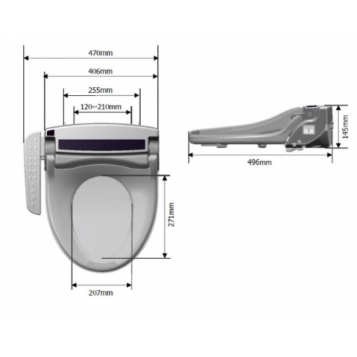 Abattant lavant multifonctions avec télécommande intégrée - B43 B43 Schéma Abattant lavant multifonctions avec télécommande intégrée - B43 B43 Schéma