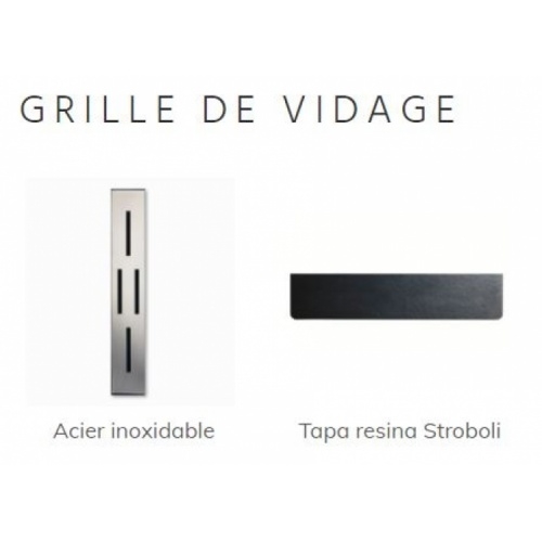 Receveur STROMBOLI en Nano-coating Gris Ciment - 100x80 cm Grille vidage Stromboli Receveur STROMBOLI en Nano-coating Gris Ciment - 100x80 cm Grille vidage Stromboli