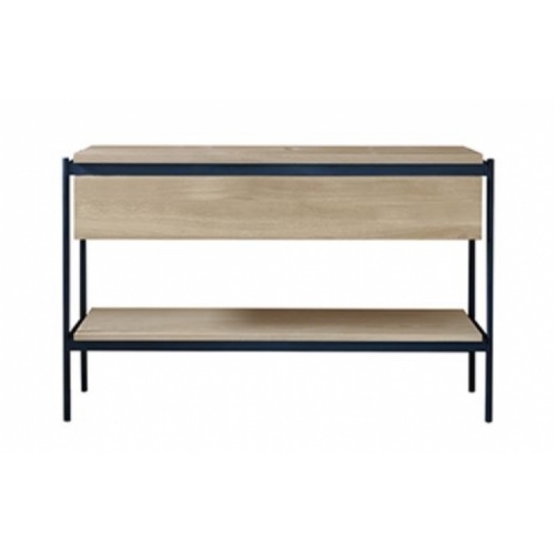 Meuble simple vasque BLACKLINE en Chêne Huilé Naturel - 109 cm Meuble BLACKLINE Meuble simple vasque BLACKLINE en Chêne Huilé Naturel - 109 cm Meuble BLACKLINE