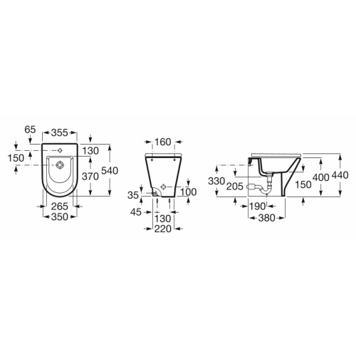 Bidet au sol THE GAP ROUND GAP Bidet Schéma Bidet au sol THE GAP ROUND GAP Bidet Schéma